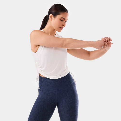 Crop Side Tie Tank Coconut