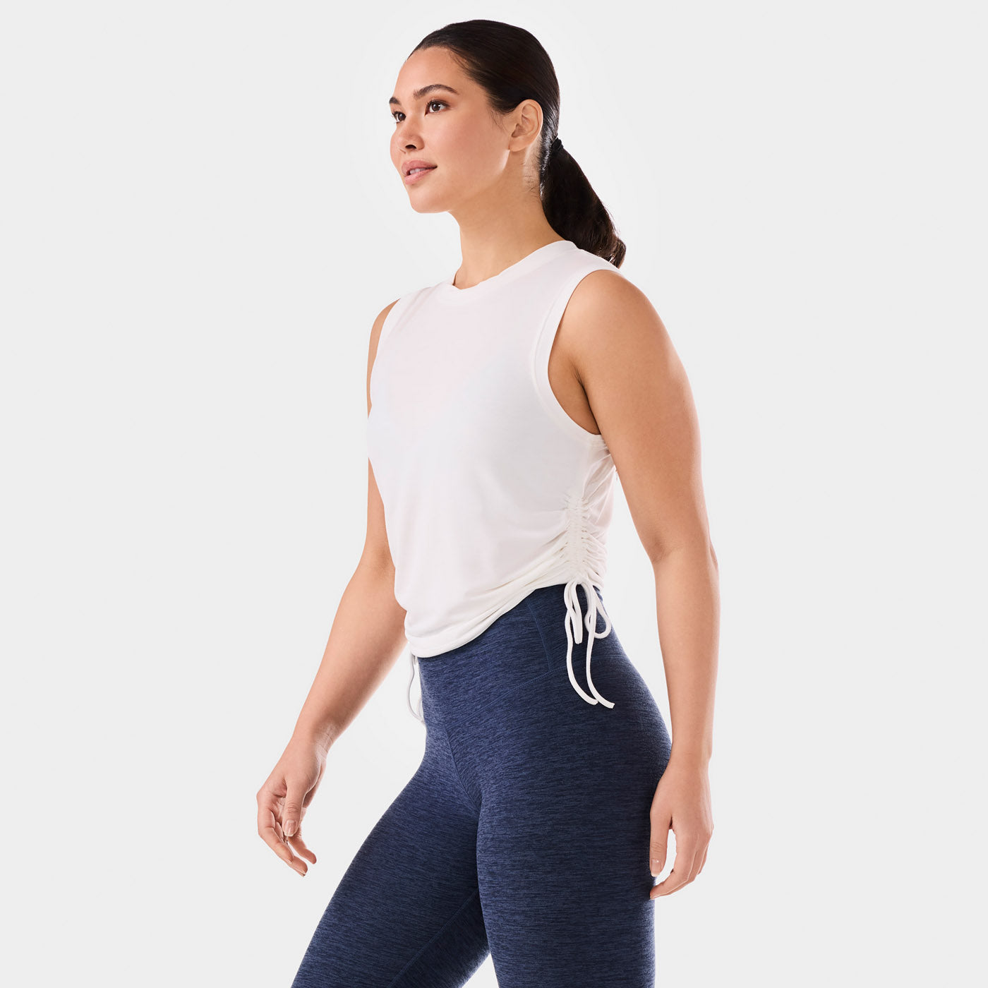 Crop Side Tie Tank Coconut