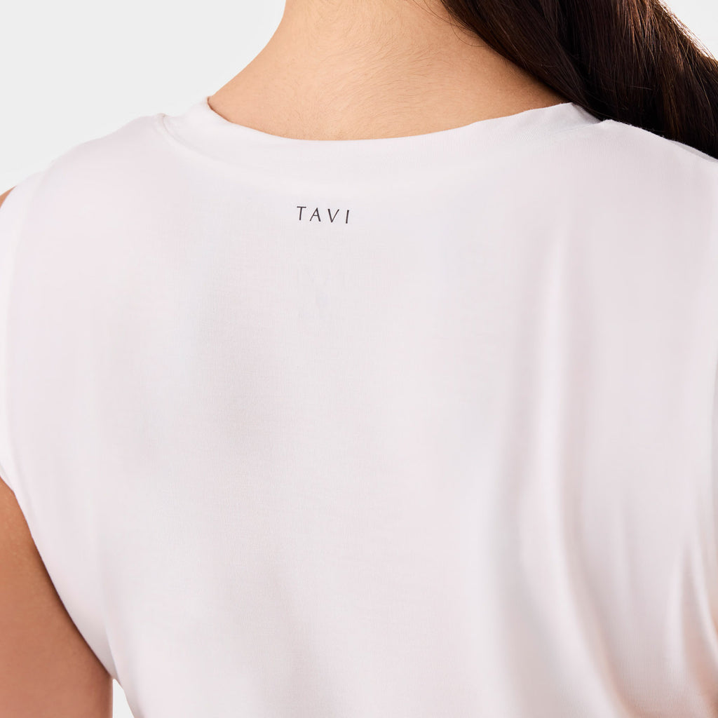 Crop Side Tie Tank Coconut