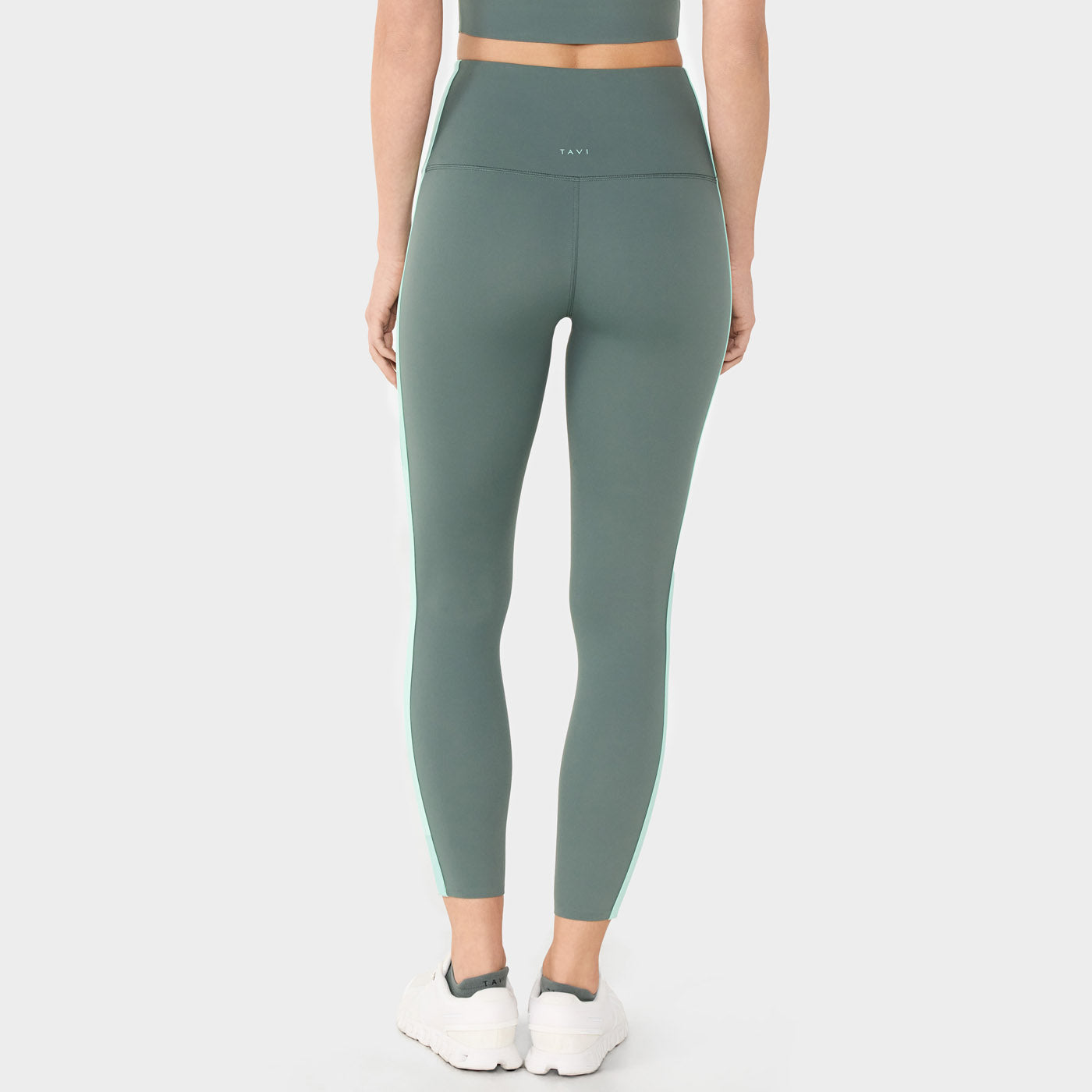 High Waisted 7/8 Stripe Leggings Balsam/Breeze