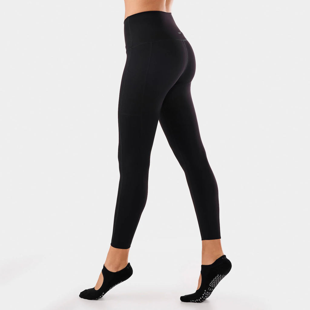High Waisted Pocket 7/8 Leggings Ebony