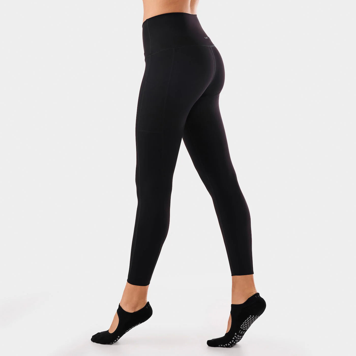 High Waisted Pocket 7/8 Leggings Ebony