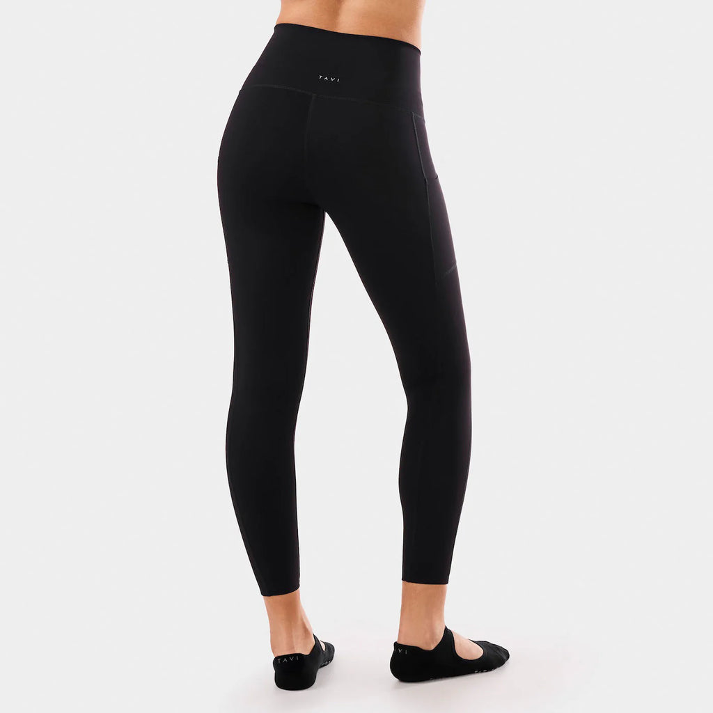High Waisted Pocket 7/8 Leggings Ebony
