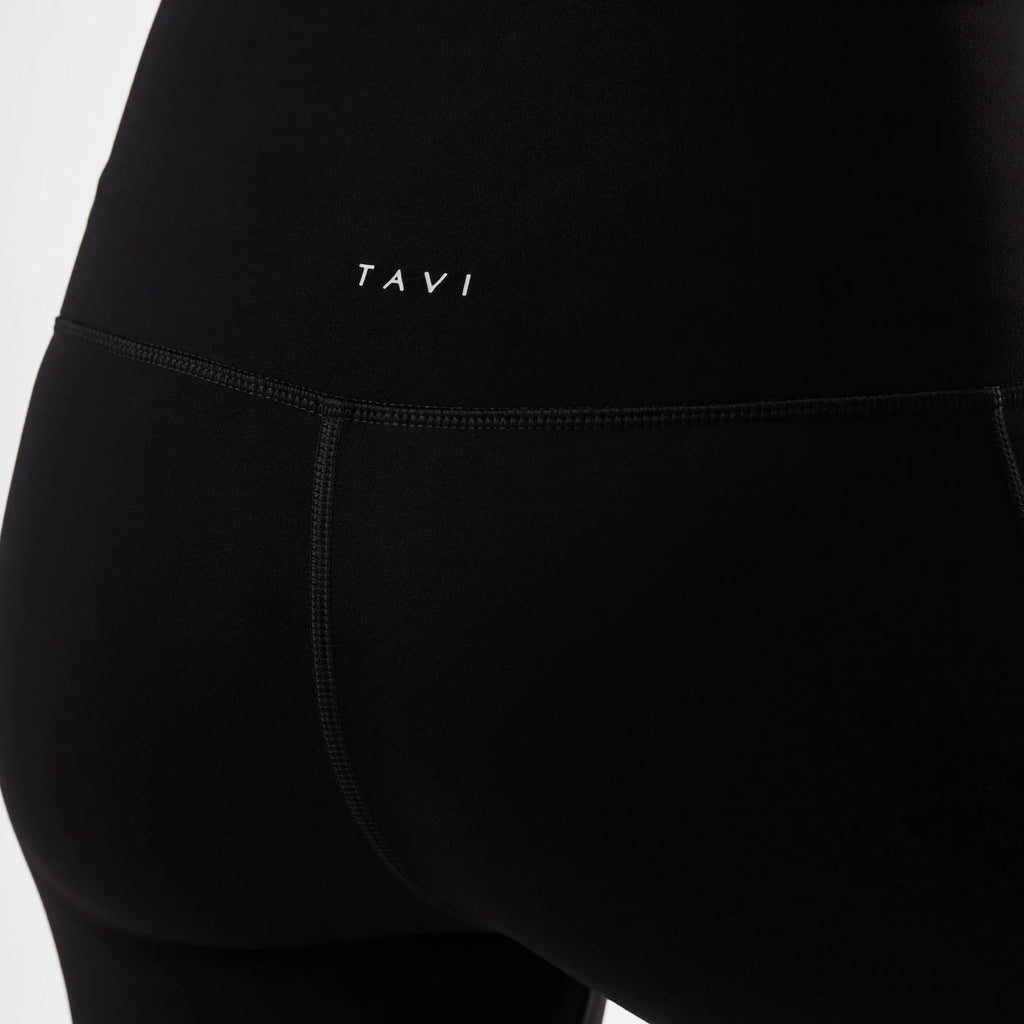 High Waisted Pocket 7/8 Leggings Ebony