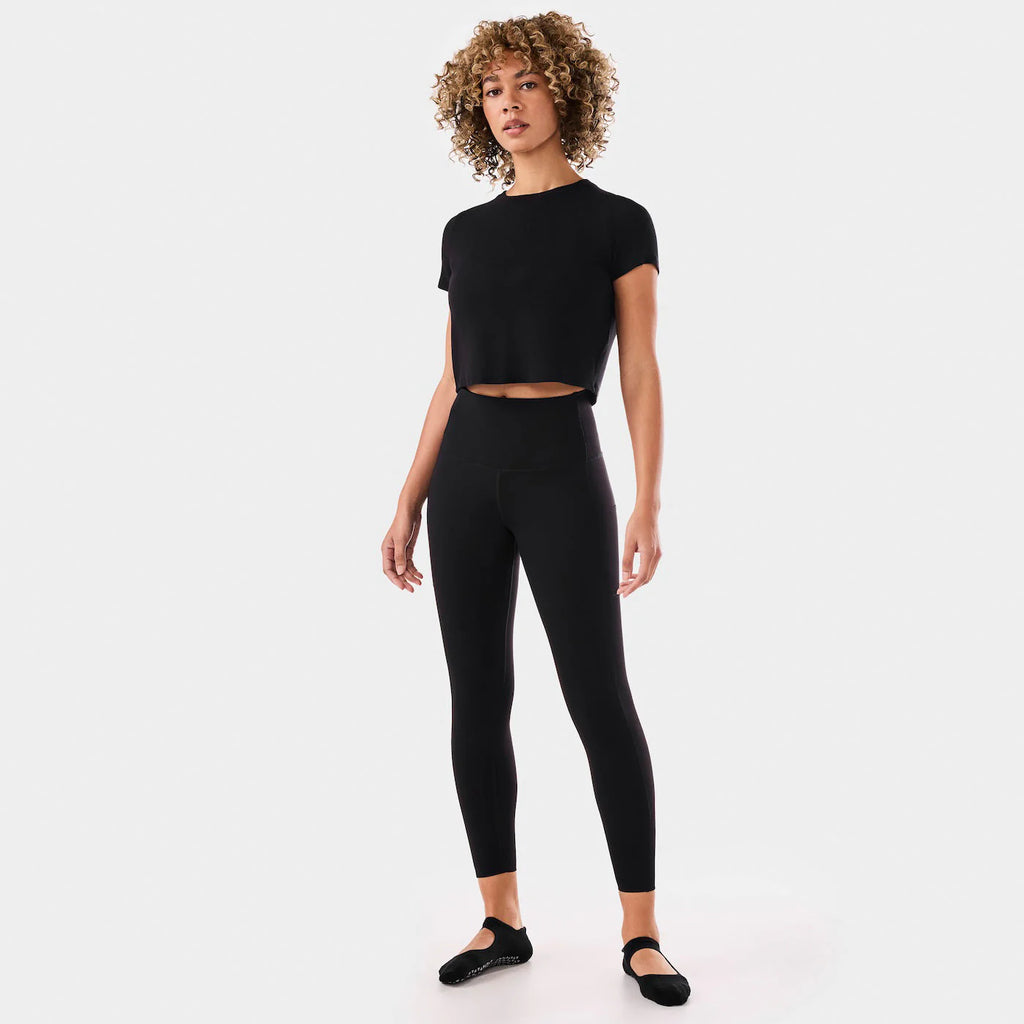 High Waisted Pocket 7/8 Leggings Ebony