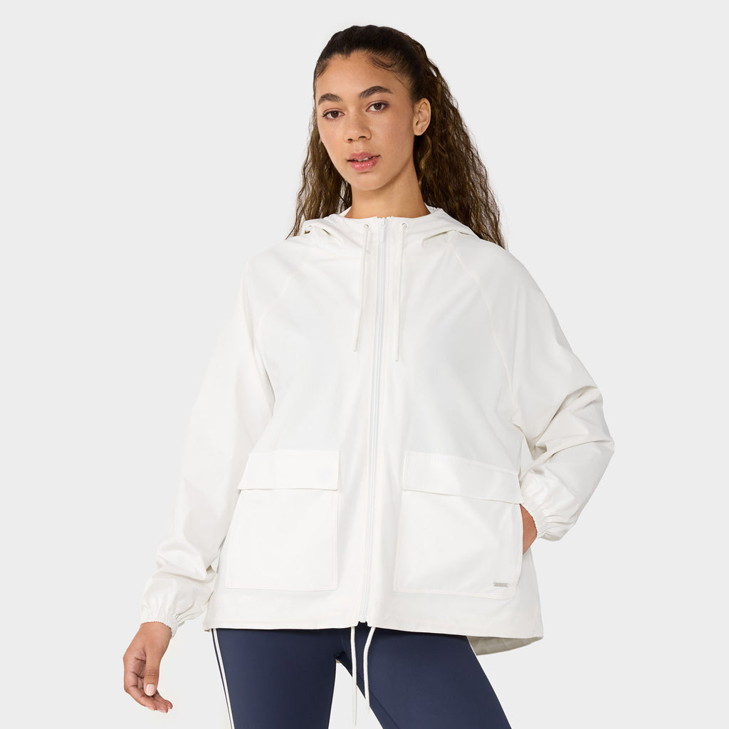 Ascend Hooded Windbreaker Coconut