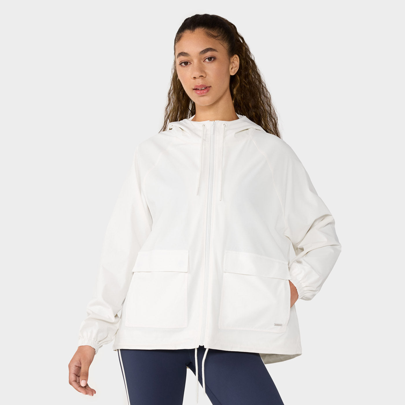 Ascend Hooded Windbreaker Coconut