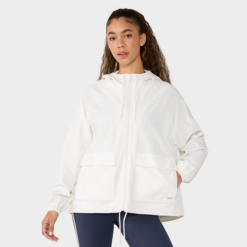 Ascend Hooded Windbreaker Coconut