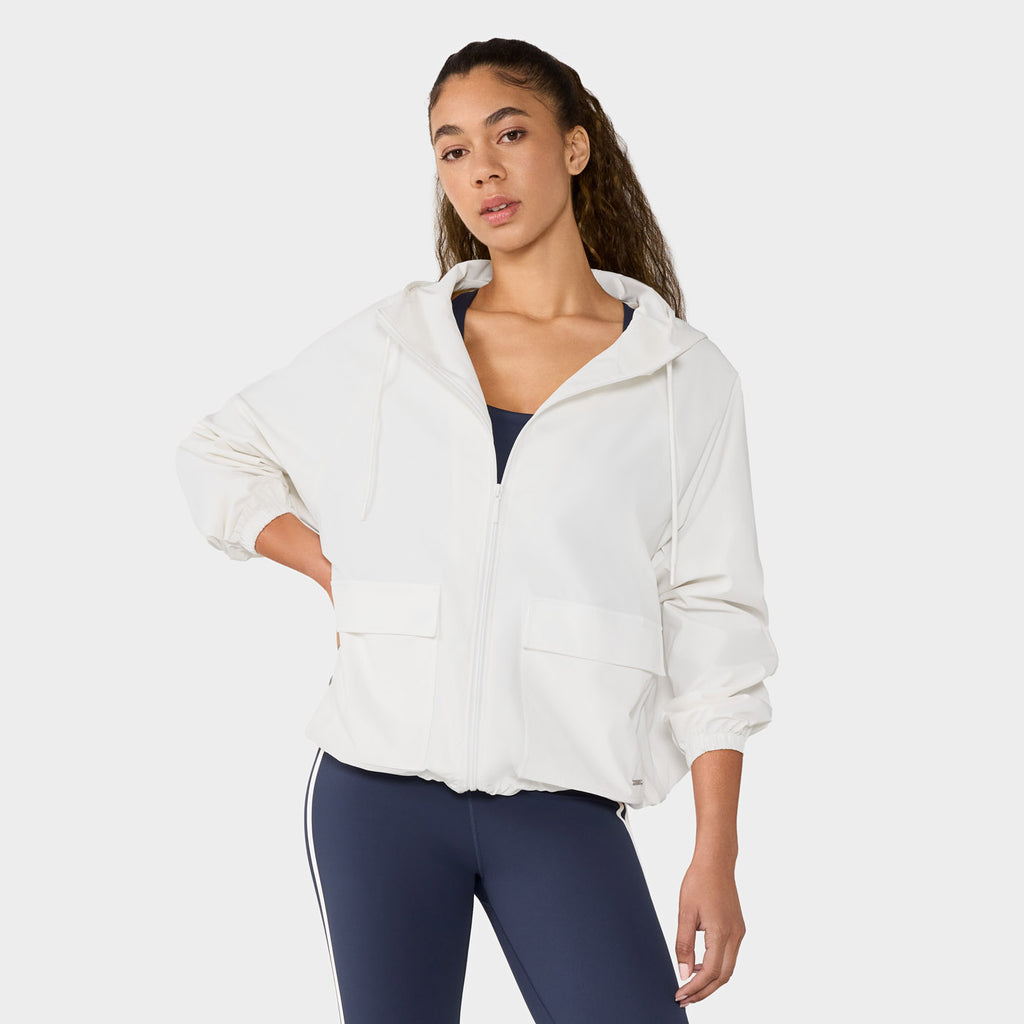 Ascend Hooded Windbreaker Coconut