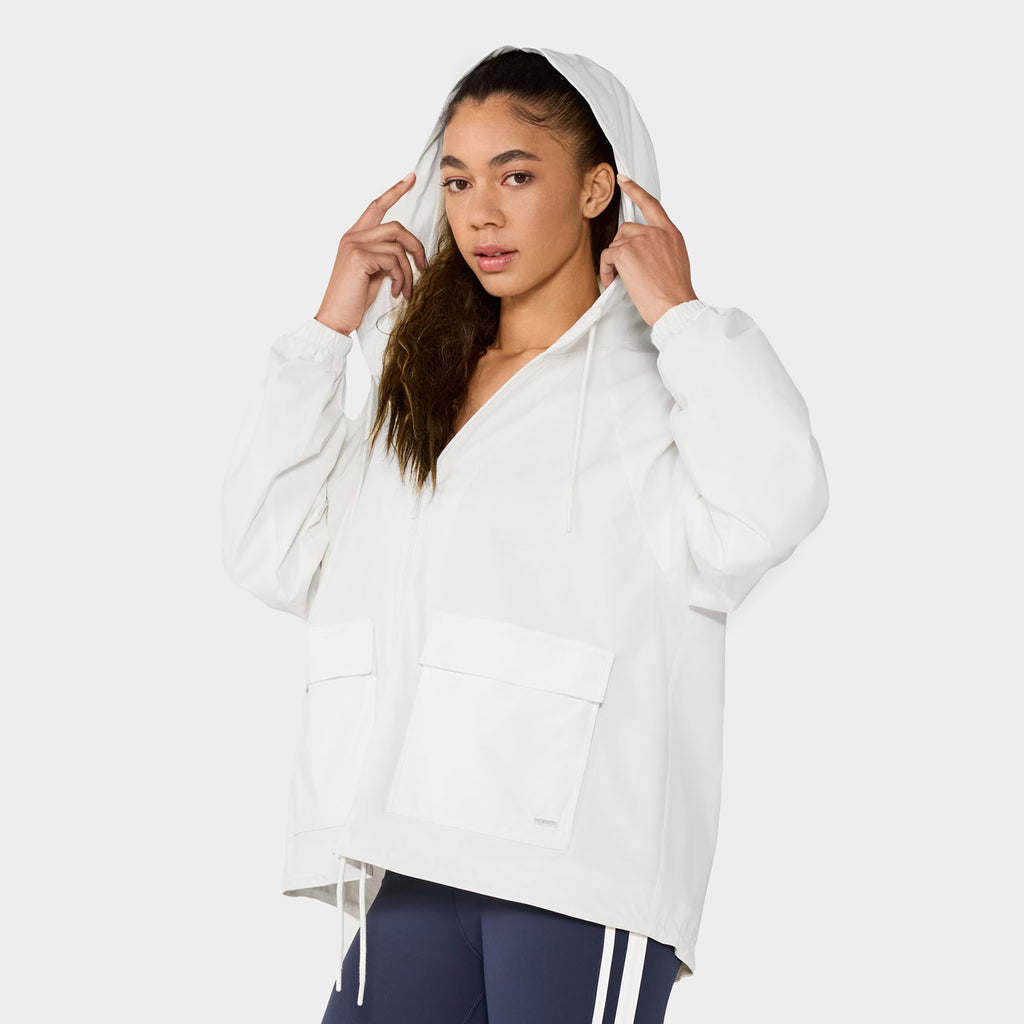 Ascend Hooded Windbreaker Coconut
