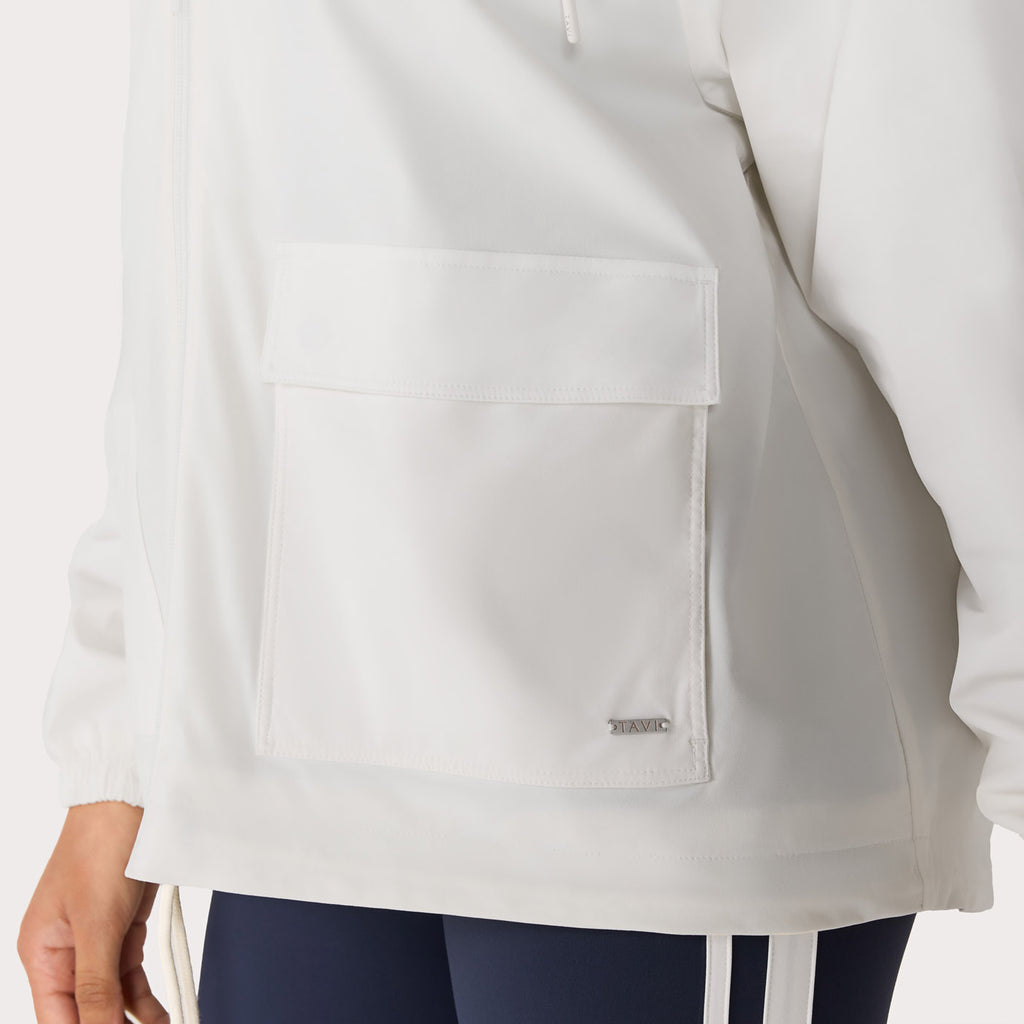 Ascend Hooded Windbreaker Coconut