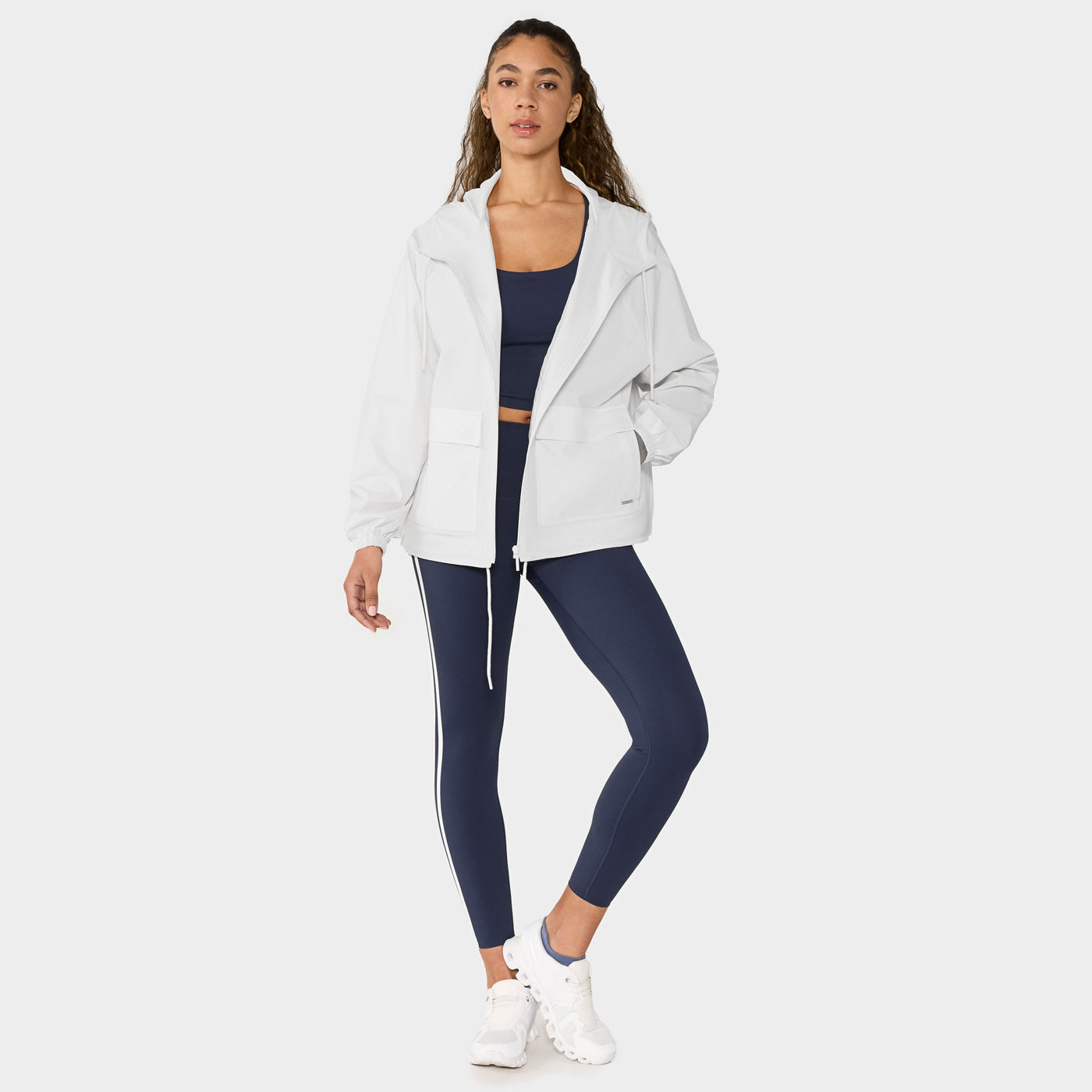 Ascend Hooded Windbreaker Coconut