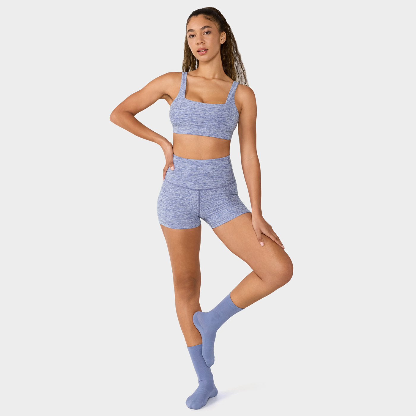 TaviCloud Square Neck Bra Serene Blue Space Dye