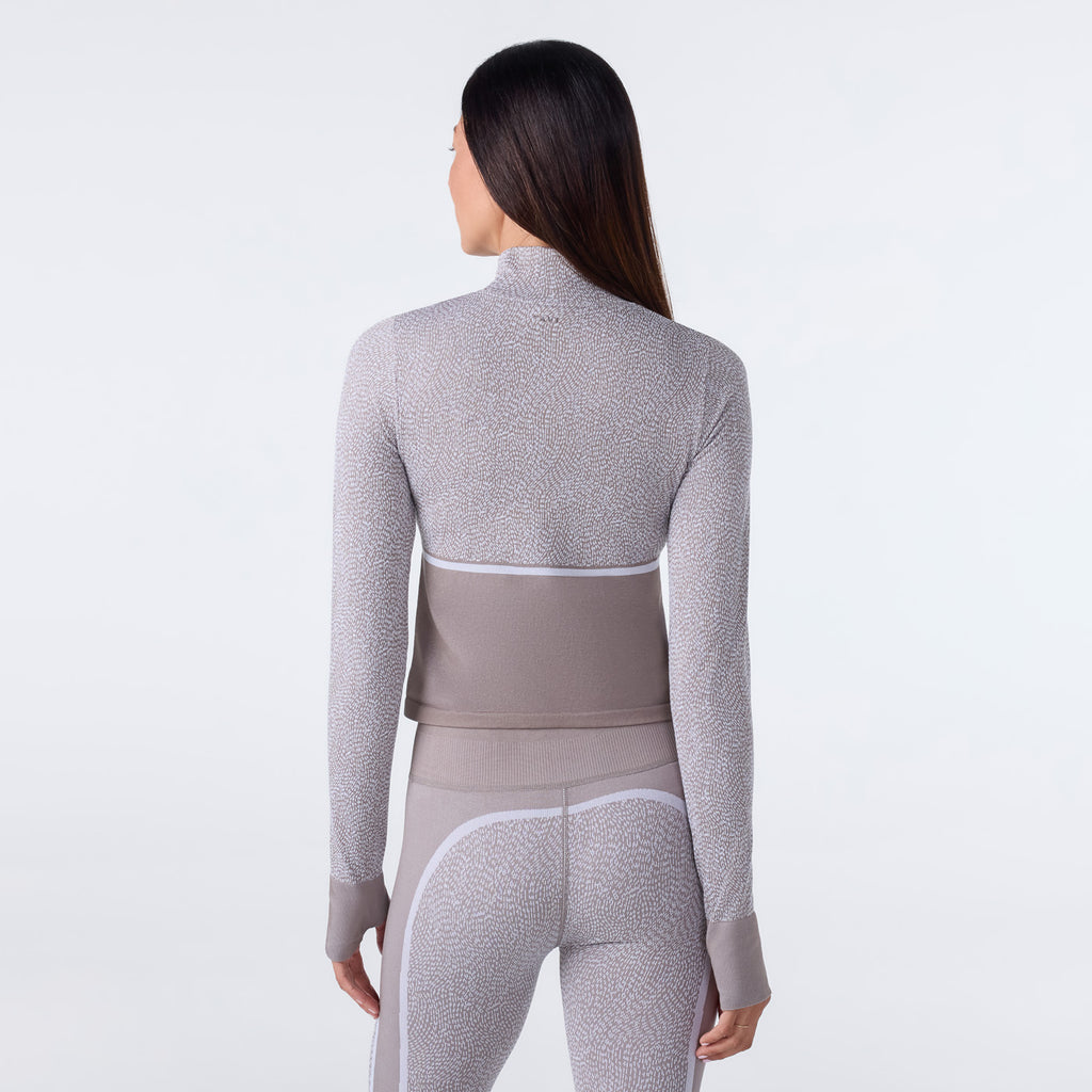 Seamless Jacquard Long Sleeve Top