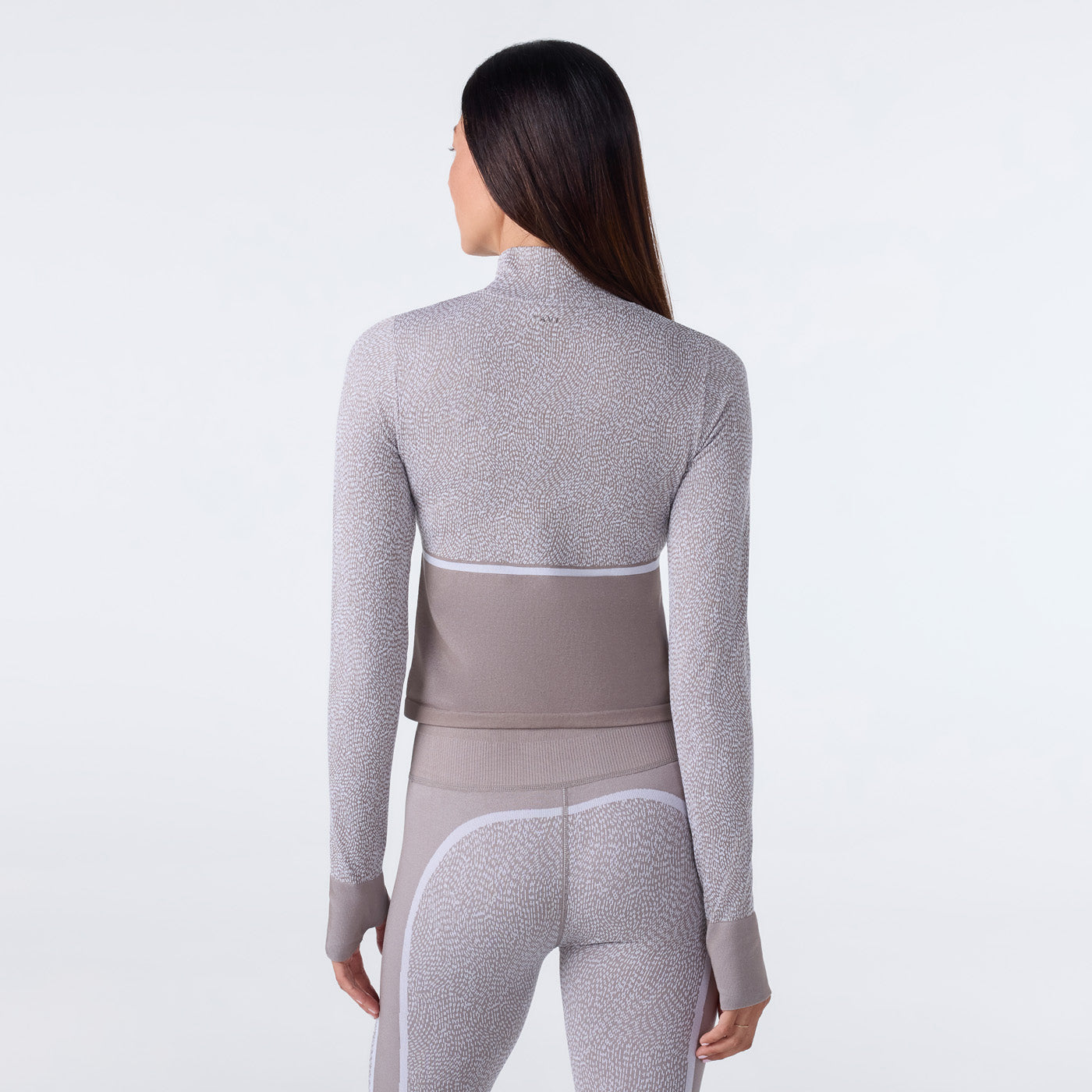 Seamless Jacquard Long Sleeve Top