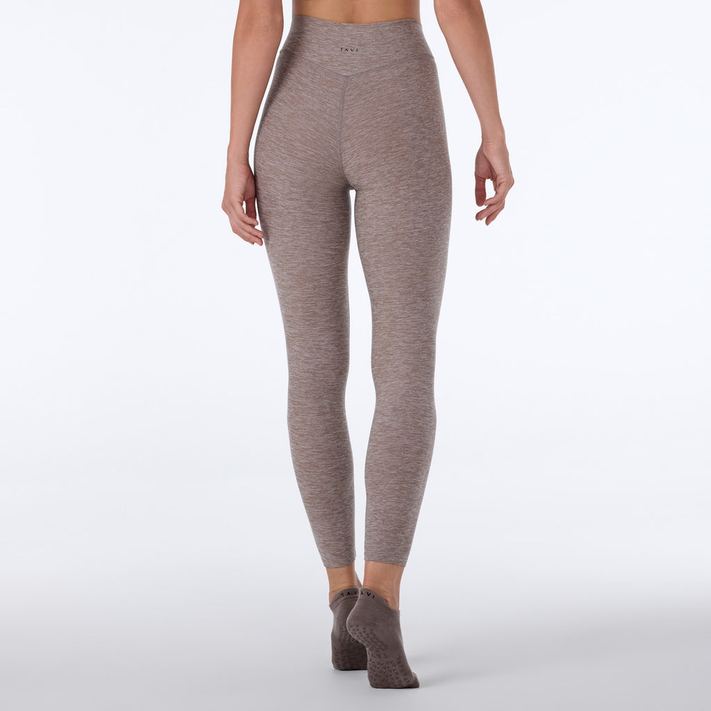 TaviCloud High Waisted 7/8 Smooth Rise Legging - Pebble