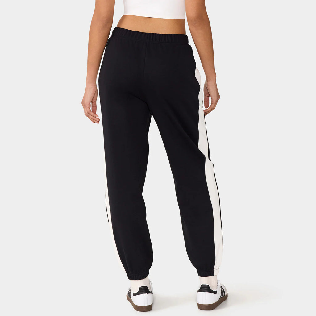 French Terry Contrast Sweatpants Ebony Coconut