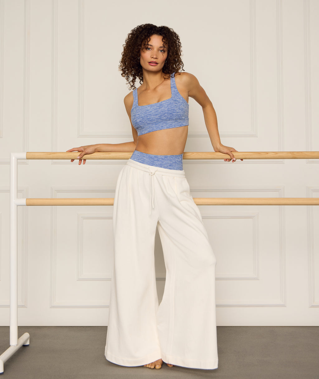 French Terry Wide Leg Sweatpant Coconut